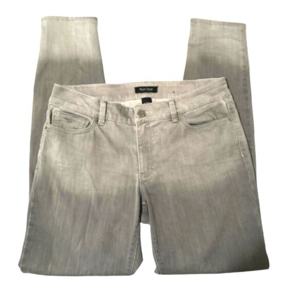 Women's Jeans Size 8 R White House Black Market Skinny Ombre‎ Gray Pants - Picture 1 of 8